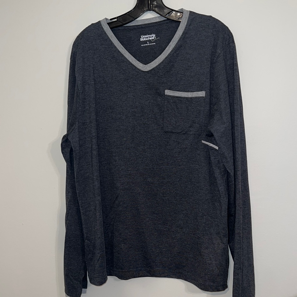 Men’s Unsimply Stitched,Long Sleeved, Comfy, Soft Shirt, Pullover Tee, Sz Large